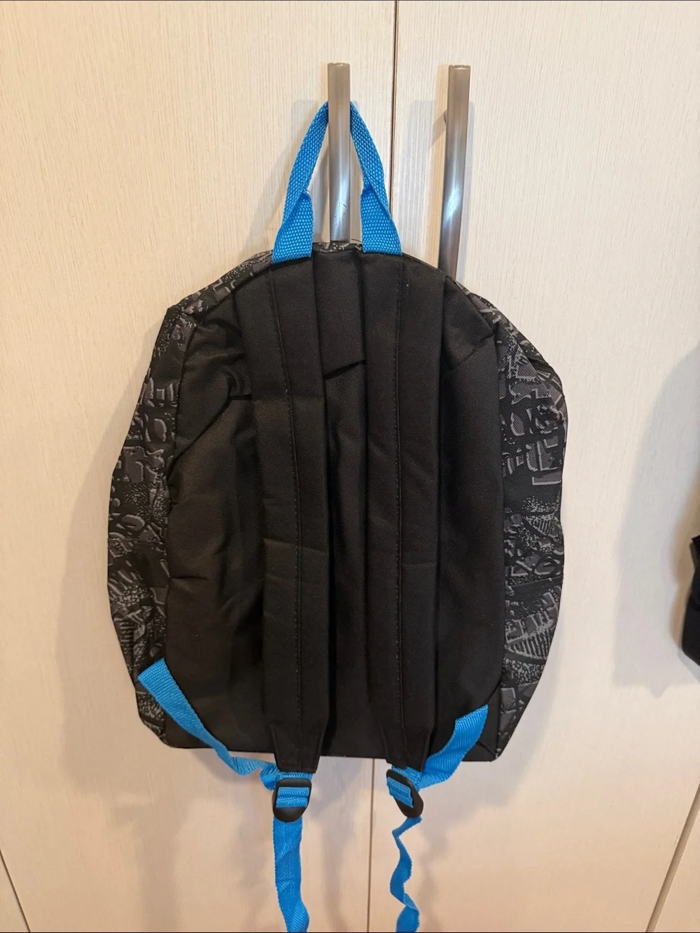 Classic Printed boy  Backpack in Black and Blue